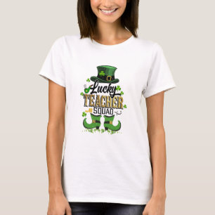 Camiseta Rua de pelotão de professores sortudos. Dia de Pat