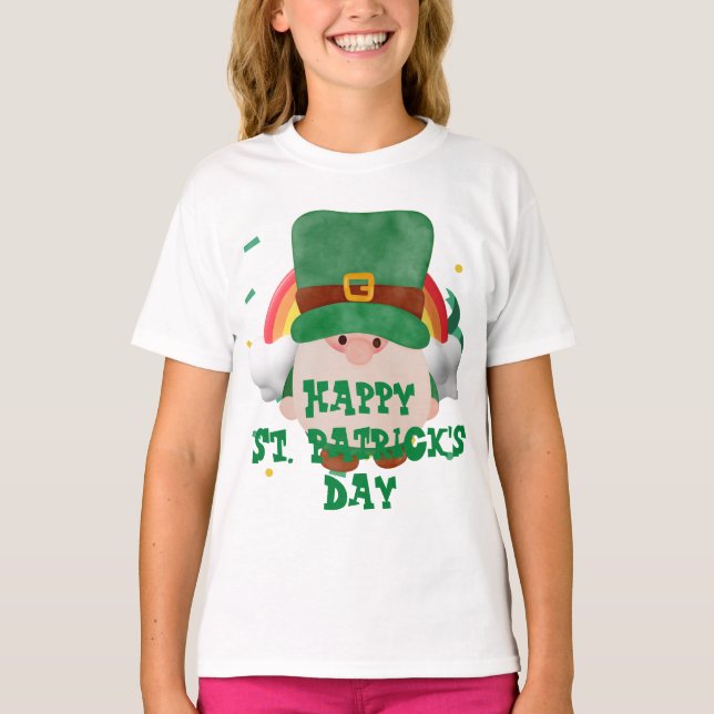 Camiseta Rua de Shamrock com sorte, dia de Patrick (Frente)