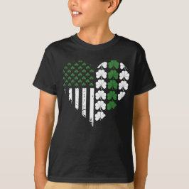 Camiseta Rua De Shamrock, Retro Retrorador Da Bandeira De T