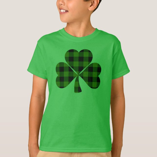 Camiseta Rua de shamrock verde pago. design patético (Frente)