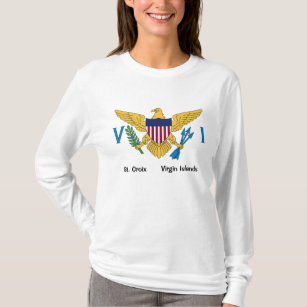 Camiseta RUA de Sinalizador das Ilhas Virgens dos EUA. Croi