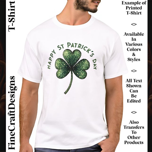 Camiseta Rua de texto personalizado Partido irlandês no dia (Criador carregado)