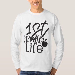 Camiseta rua de vida branca preto Básico de Leve Longa