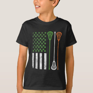 Camiseta Rua de Vintage Lacrosse. Dia de Patrick americano