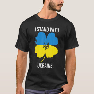 Camiseta Rua de Vintage Shamrock da bandeira ucraniana. Dia