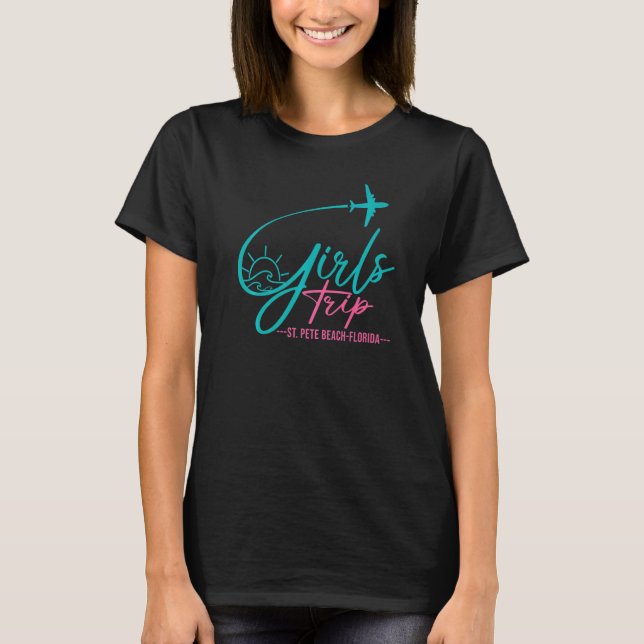 Camiseta Rua de Voo Pete Beach Florida Matching Girls (Frente)