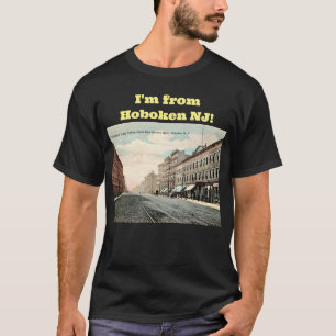 Camiseta Rua de Washington, Hoboken, New Jersey Vintage