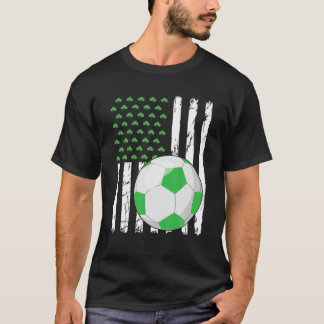 Camiseta Rua desportiva de futebol com bandeira da América.