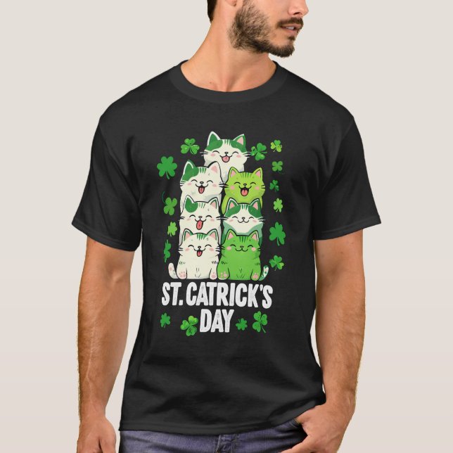 Camiseta Rua. Dia de Carro - Rua de Gato Irlandês Bonita. (Frente)