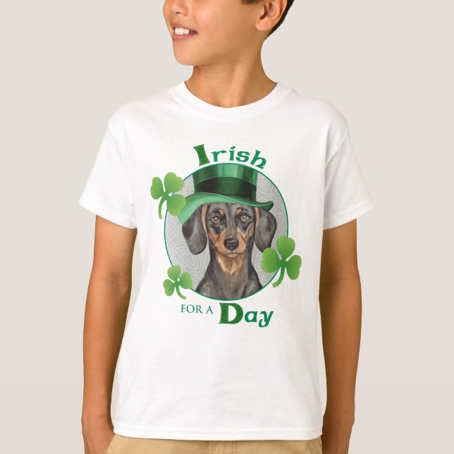 Camiseta Rua, Dia de Patrick Dachshund (Frente)