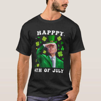 Camiseta Rua Dia de Patrick Engraçado Joe Biden Feliz 4 de