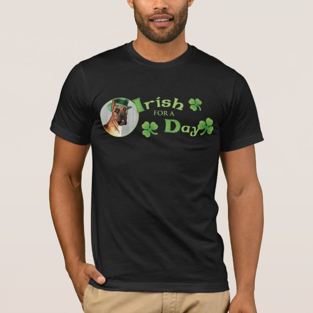 Camiseta Rua, Dia de Patrick, Grande Dane (Frente)