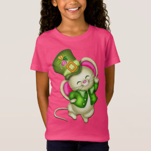 Camiseta Rua, dia de Patrick... moças de rato cor-de-rosa