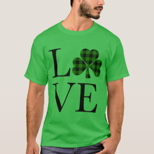 Camiseta Rua, dia de Patrick Pedra-xadrez verde