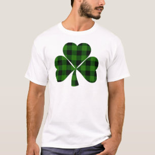 Camiseta Rua, dia de Patrick, Shamrock xadrez verde irland