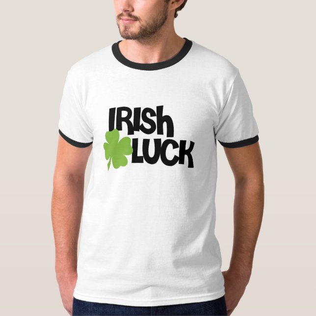Camiseta Rua, Dia de Patrick, Sorte Irlandesa (Frente)