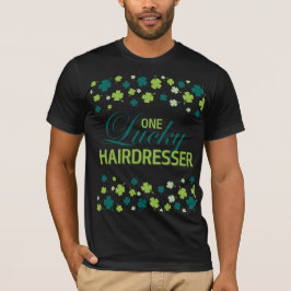 Camiseta Rua, dia de Patrick Um Cabeleireiro Sortudo