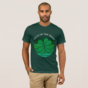Camiseta Rua, dia de Patrick, Vintage, 4 folheados irlandes