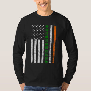 Camiseta Rua: Dia de Patricks Irish American Flag Shamr