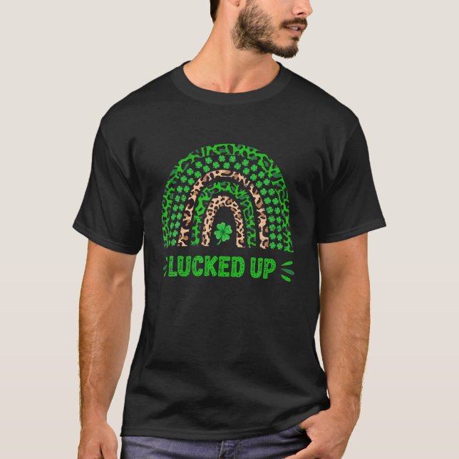 Camiseta Rua. Dia De Patricks, Irlandês, Sortudo (Frente)