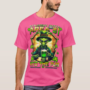 Camiseta Rua. Dia de Patricks Ufo Hetero Fora da Área 51