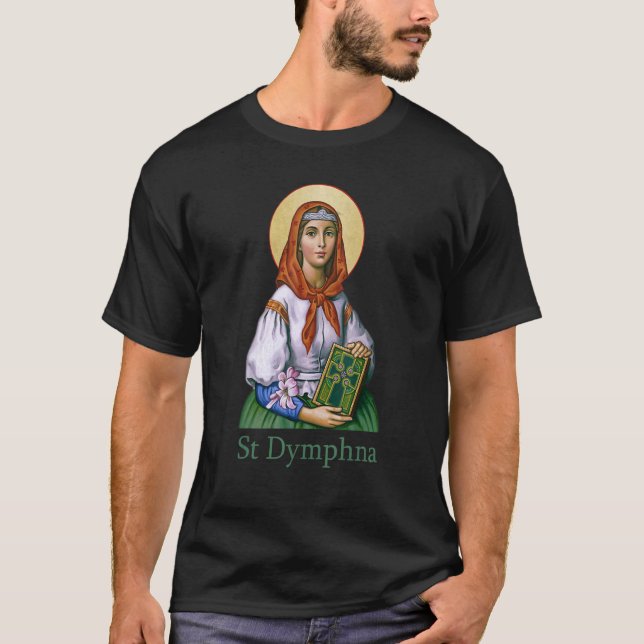 Camiseta Rua Dinfhna PPureza Lily Patron Santo Saúde Mental (Frente)