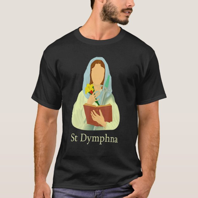 Camiseta Rua Dinfhna PPureza Lily Patron Santo Saúde Mental (Frente)