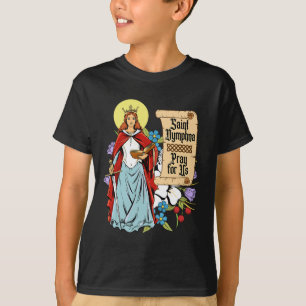 Camiseta Rua Dinfhna PPureza Lily Patron Santo Saúde Mental