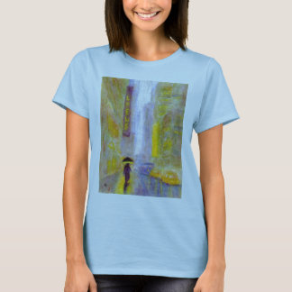 Camiseta Rua do dia chuvoso, Women'sT-Camisa/camisa