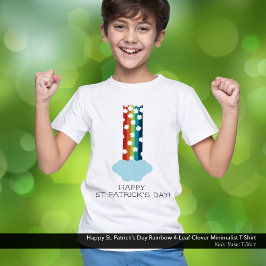 Camiseta Rua do dia de Patrick Rainbow 4-Leaf Clover Minima