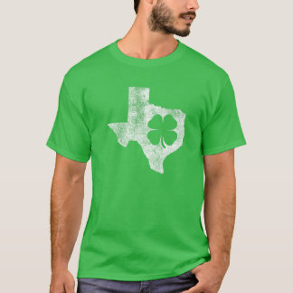 Camiseta Rua do Texas Gift. O dia de Patrick Shamrock Clove