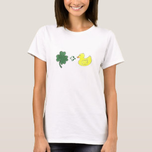 Camiseta Rua Ducky Shamrock Rubber Ducky, dia de Patrick