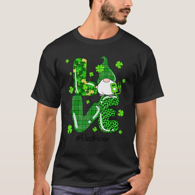 Camiseta Rua Elétrica de Gnomo da Xadrez Verde Irlandesa Le (Frente)