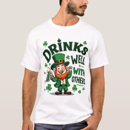 Camiseta Rua engraçada, Bebendo do dia de Patrick Leprechau