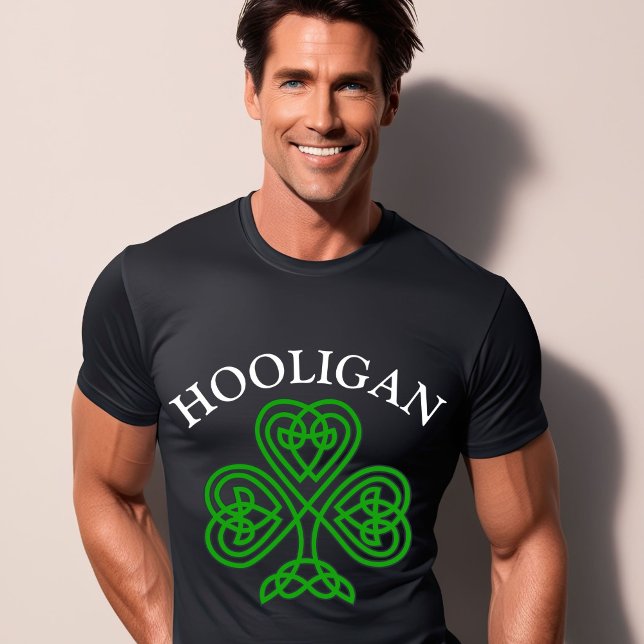 Camiseta Rua Engraçada Hooligan. Dia de Patrick (Criador carregado)