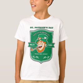 Camiseta Rua Engraçado Leprechaun. Dia de Patrick