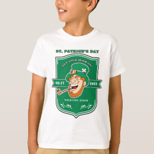 Camiseta Rua Engraçado Leprechaun. Dia de Patrick