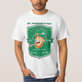 Camiseta Rua Engraçado Leprechaun. Dia de Patrick