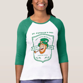 Camiseta Rua Engraçado Leprechaun. Dia de Patrick