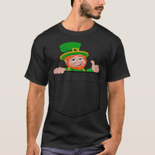 Camiseta Rua Engraçado Pocket Leprechaun.