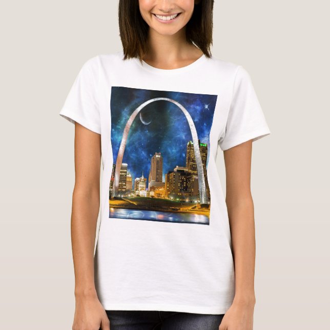 Camiseta Rua espacial Louis Skyline. (Frente)