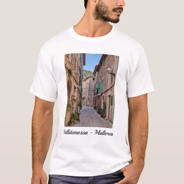 Camiseta Rua estreita da aldeia de Valldemossa - Maiorca (Frente)