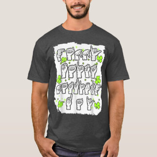Camiseta RUA Feliz da Língua de Sinais ASL