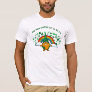 Camiseta Rua Feliz, o trevo do arco-íris Patrick Day Gnomes
