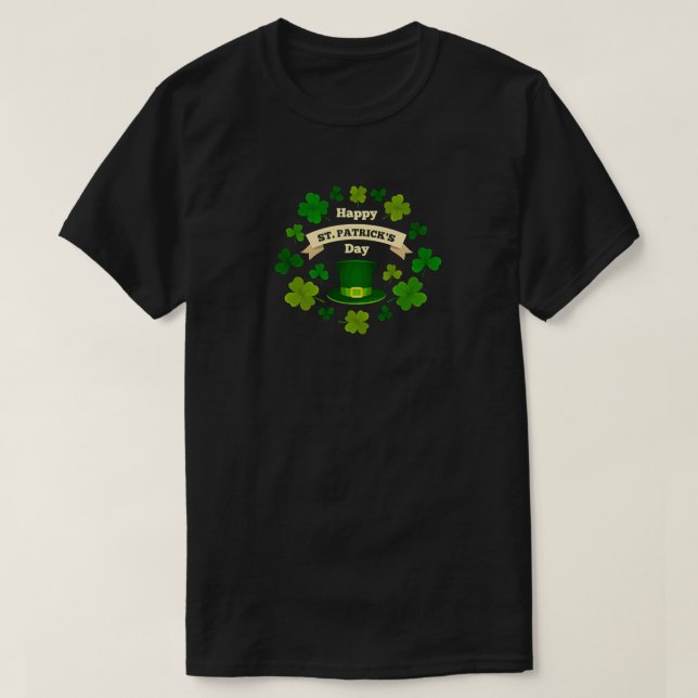 Camiseta Rua Feliz, T-Shirt do Dia de Patrick (Frente do Design)