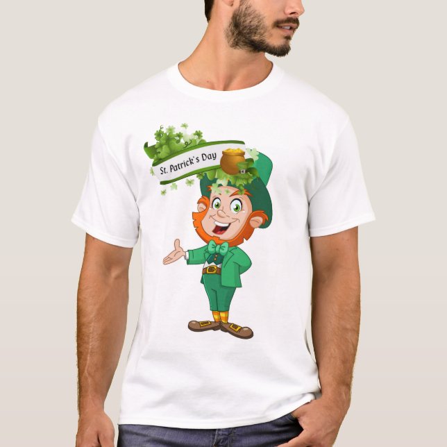 Camiseta Rua Feliz, T-Shirt do Dia de Patrick (Frente)