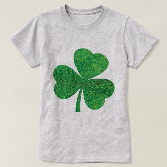 Camiseta Rua feminina, dia de Patrick, Shamrock Tee - F (Frente do Design)