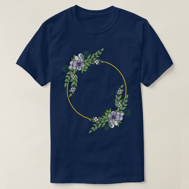 Camiseta Rua floral de casamento I buquê de Bridal estilo b (Frente do Design)