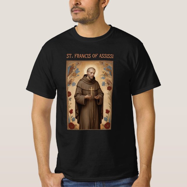 Camiseta Rua Francisco de Assissi - Presente Católico Roman (Frente)