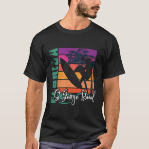 Camiseta Rua George Island Florida Beach Retro Surfing Souv